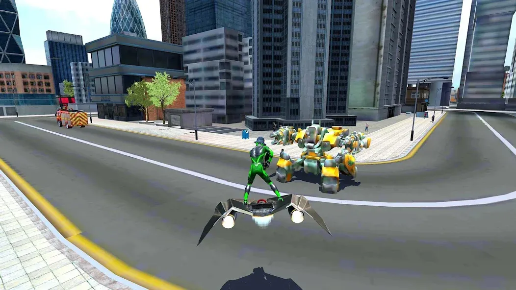 Rope Frog Ninja Hero Car Vegas (Роуп Фрог Ниндзя Герой Кар Вегас)  [МОД Меню] Screenshot 2