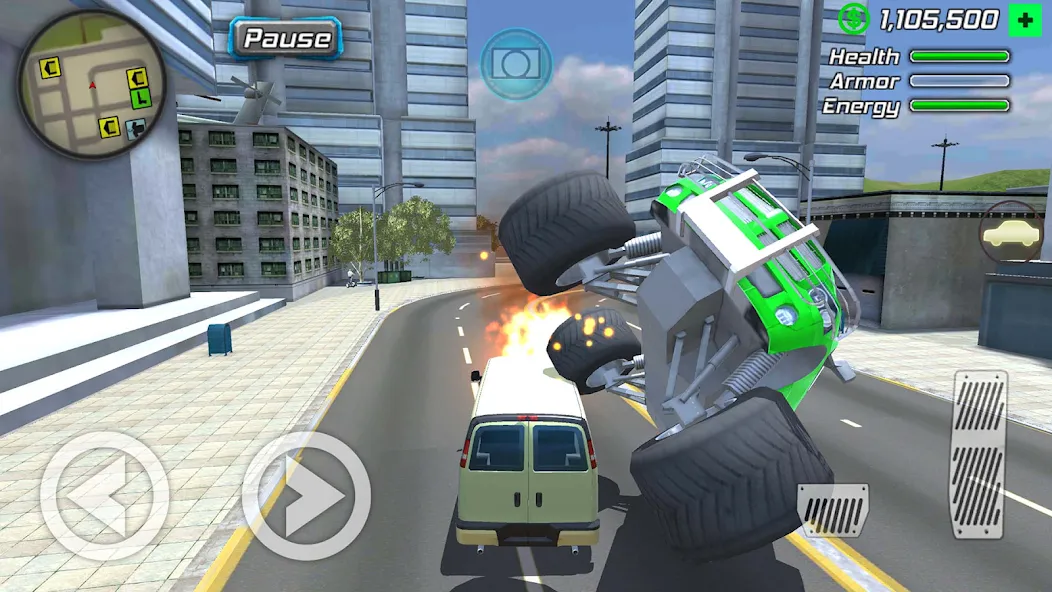 Rope Frog Ninja Hero Car Vegas (Роуп Фрог Ниндзя Герой Кар Вегас)  [МОД Меню] Screenshot 3