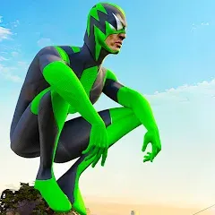 Скачать взлом Rope Frog Ninja Hero Car Vegas (Роуп Фрог Ниндзя Герой Кар Вегас)  [МОД Меню] на Андроид