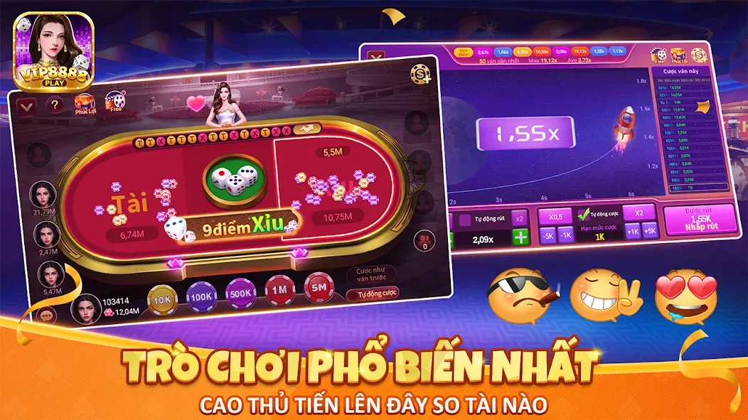 VIP8888 Play - Sòng Bạc ONLINE (ВИП8888 Плей)  [МОД Меню] Screenshot 3