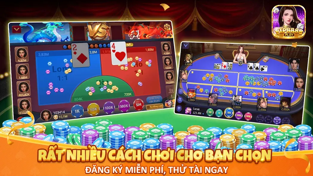 VIP8888 Play - Sòng Bạc ONLINE (ВИП8888 Плей)  [МОД Меню] Screenshot 4