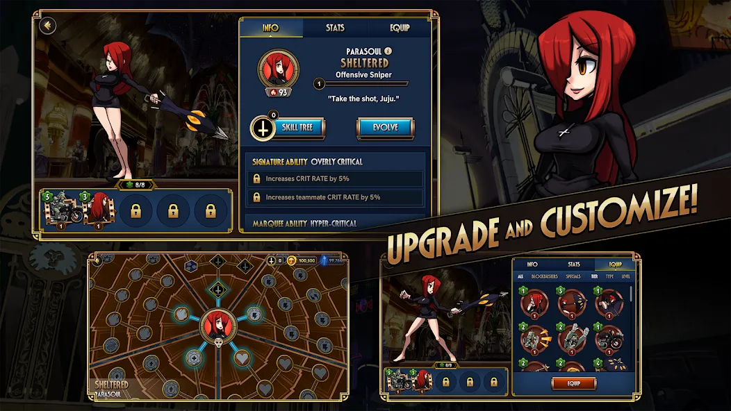 Skullgirls: Fighting RPG (Скулгрлз)  [МОД Много монет] Screenshot 4