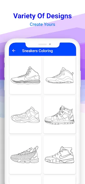 Basketball Shoes Coloring Book (Раскраска кроссовок для баскетбола)  [МОД Много монет] Screenshot 3