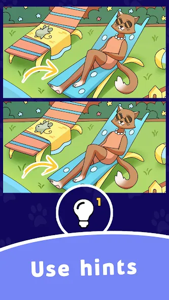 Find Differences: Cute Cats  [МОД Menu] Screenshot 5