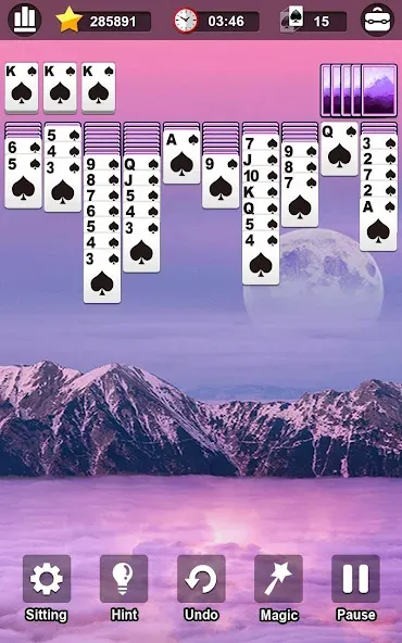 Spider Solitaire  [МОД Меню] Screenshot 2