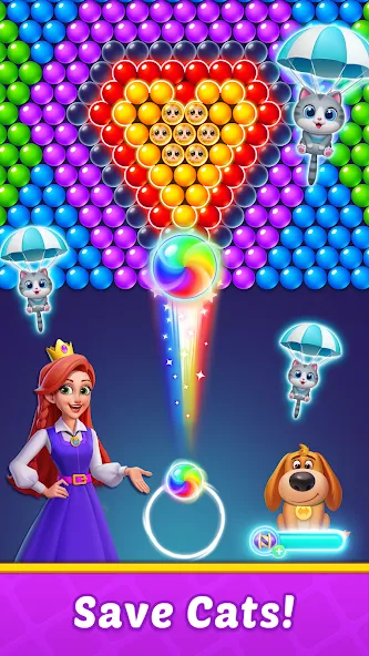 Bubble Shooter Kingdom  [МОД Меню] Screenshot 4