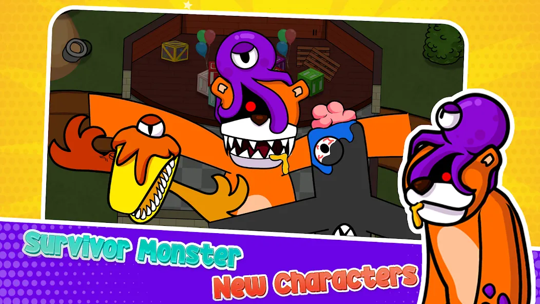 Survivor In Rainbow Monster (Сурвайвер Ин Рейнбоу Монстер)  [МОД Бесконечные деньги] Screenshot 1