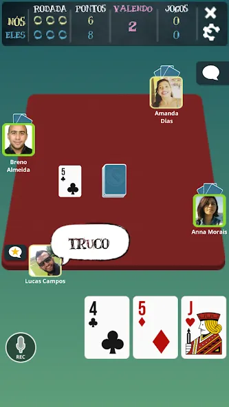 Truco Brasil - Truco online (Труко Бразиль)  [МОД Menu] Screenshot 4