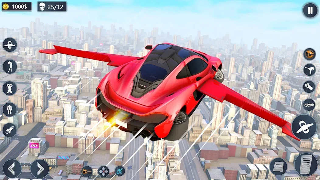 Flying Car Robot Game Car Game  [МОД Меню] Screenshot 2