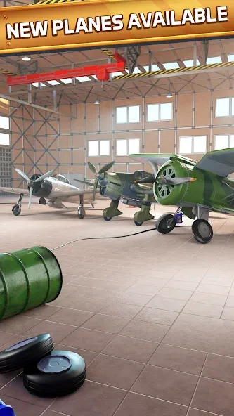 Idle Planes: Build Airplanes (Айдл Плейнс)  [МОД Все открыто] Screenshot 1