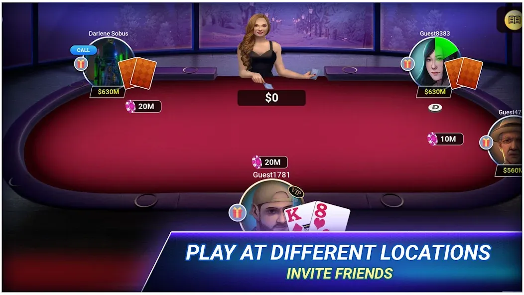 Poker Texas Holdem (Покер Техасский Холдем)  [МОД Бесконечные монеты] Screenshot 3