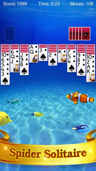 Spider Solitaire  [МОД Unlimited Money] Screenshot 1