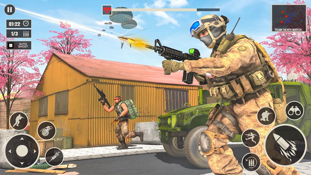 Offline War Shooting Games 3D  [МОД Много денег] Screenshot 1