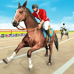 Скачать взлом Mounted Horse Racing Games [МОД Все открыто] на Андроид