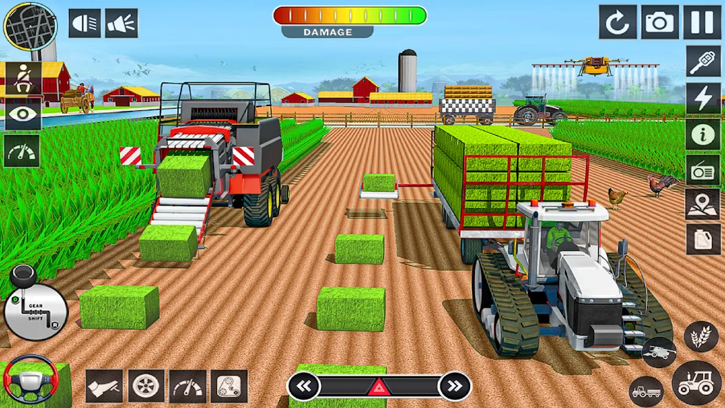 Big Tractor Farming Simulator (Биг Трактор Фарминг Симулятор)  [МОД Menu] Screenshot 5