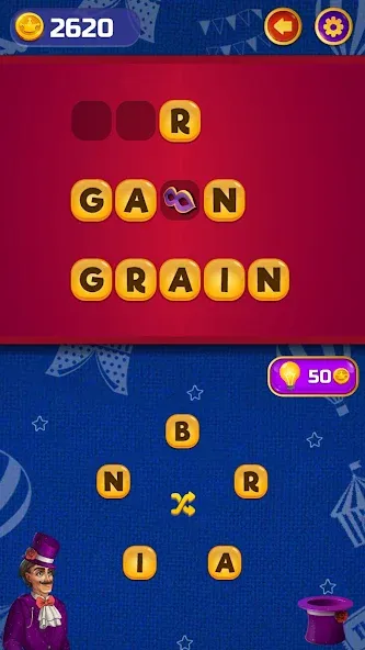 Circus Words: Magic Puzzle  [МОД Бесконечные деньги] Screenshot 4