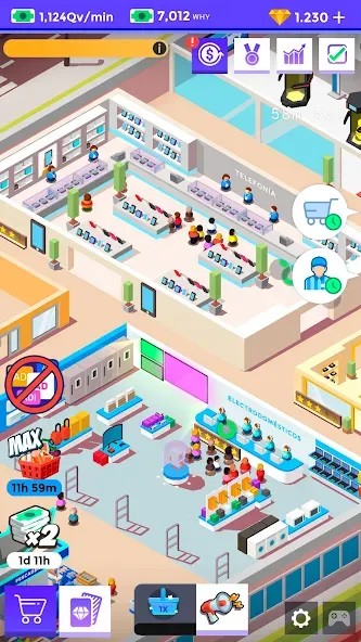 Idle Supermarket Tycoon－Shop (Айдл Супермаркет Тайкун)  [МОД Бесконечные монеты] Screenshot 5