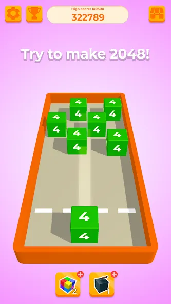 Chain Cube 2048: 3D merge game (Чейн Куб)  [МОД Бесконечные деньги] Screenshot 4