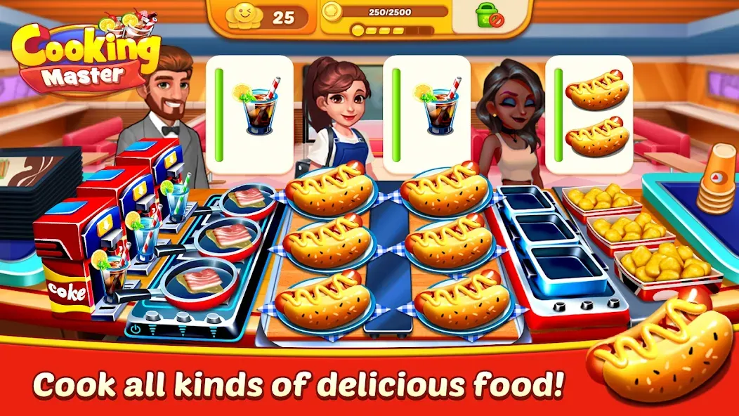 Cooking Master:Restaurant Game (Кукинг Мастер)  [МОД Бесконечные монеты] Screenshot 2