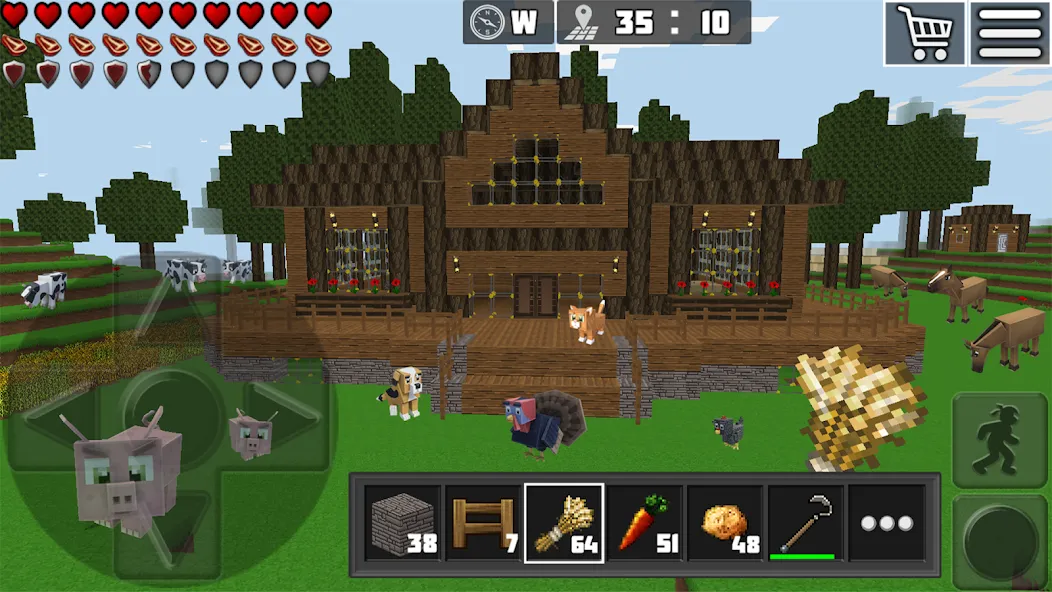 World Craft: Block Craftsman  [МОД Бесконечные деньги] Screenshot 2