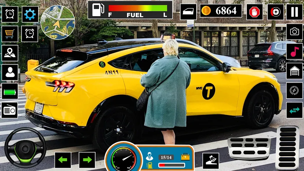 US Taxi Game 2023-Taxi Driver  [МОД Unlocked] Screenshot 4