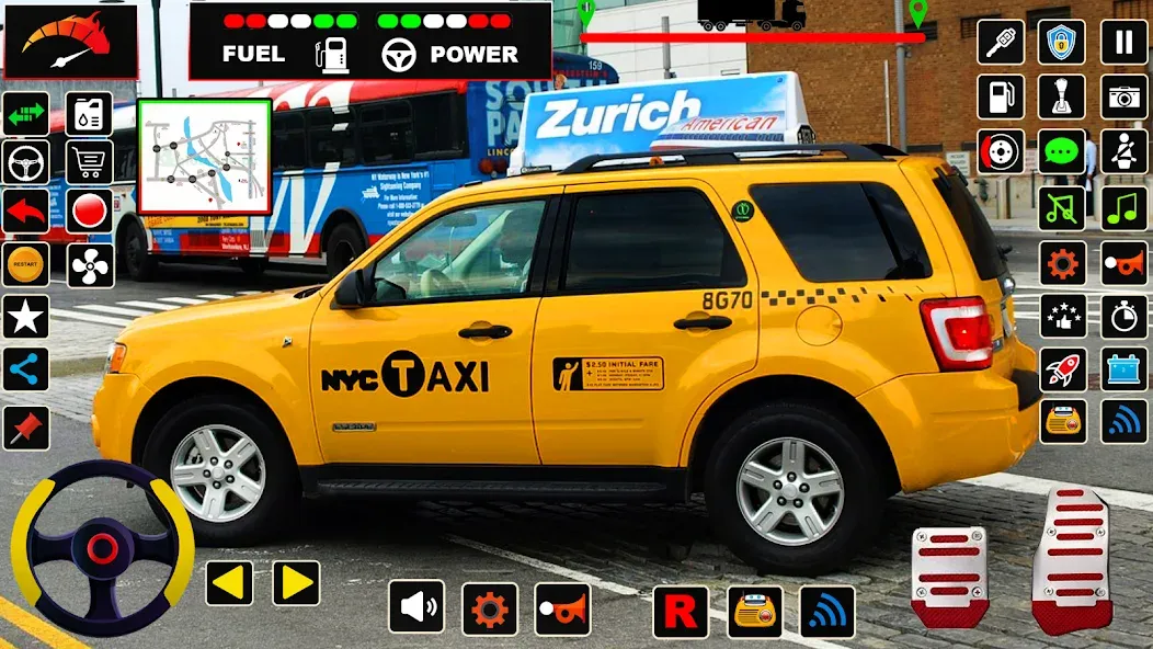 US Taxi Game 2023-Taxi Driver  [МОД Unlocked] Screenshot 5