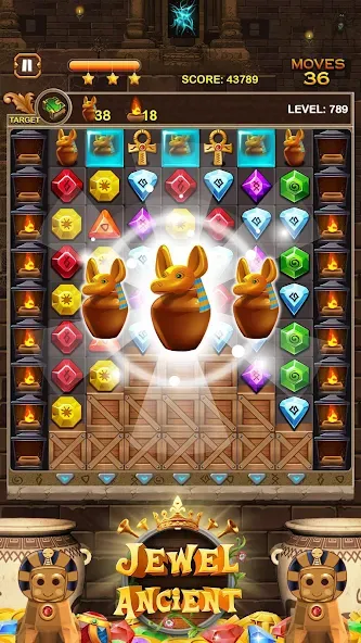 Jewel Ancient Pyramid Treasure  [МОД Unlimited Money] Screenshot 2