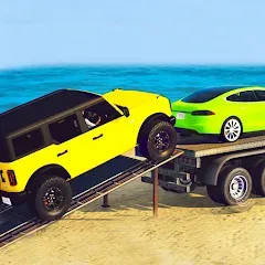 Скачать взлом Trailer Truck Car Transport 3D [МОД Unlimited Money] на Андроид