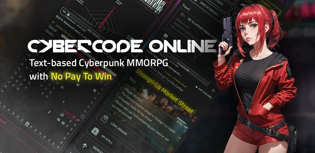 CyberCode Online -Text MMORPG (СайберКод Онлайн)  [МОД Много денег] Screenshot 1