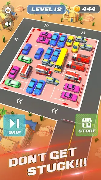 Unblock It Car Puzzle Game (Паркинг Джам Разблокировать)  [МОД Бесконечные монеты] Screenshot 4