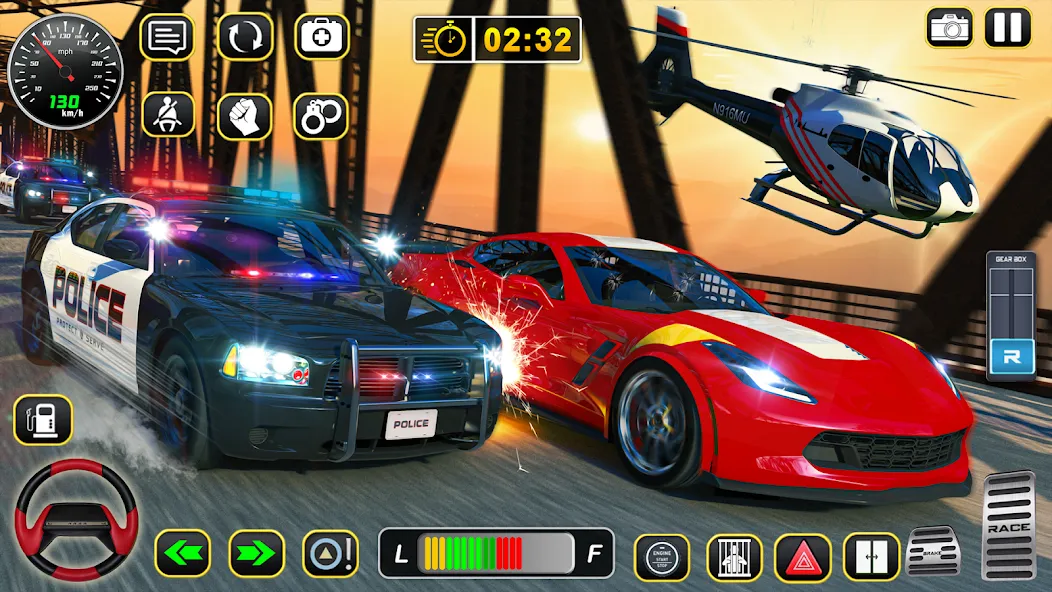 Police Car Chase Car Games  [МОД Mega Pack] Screenshot 5