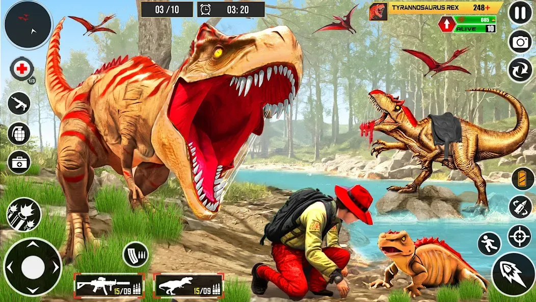 Real Dino Hunter 3D Gun Games (Уайлд Динозавр Хантер Ган Геймс)  [МОД Unlocked] Screenshot 1