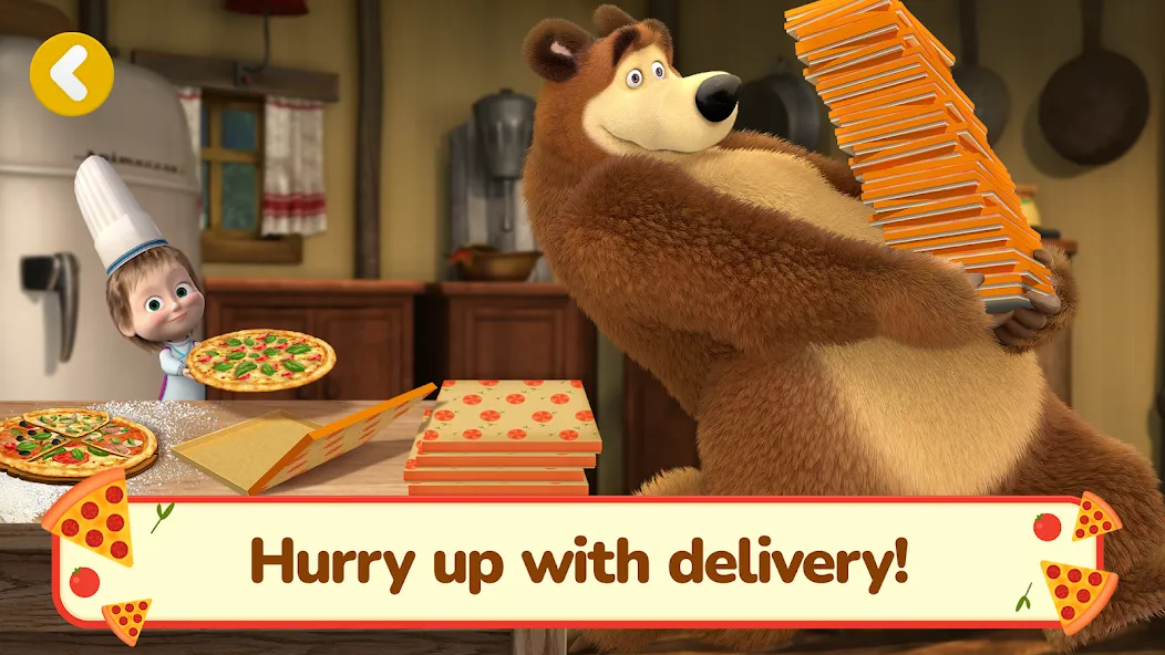 Masha and the Bear Pizza Maker  [МОД Menu] Screenshot 4