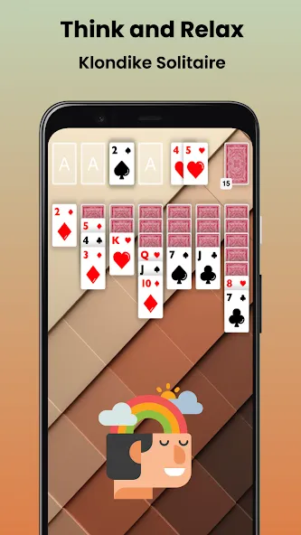 Klondike Solitaire Offline  [МОД Много монет] Screenshot 1