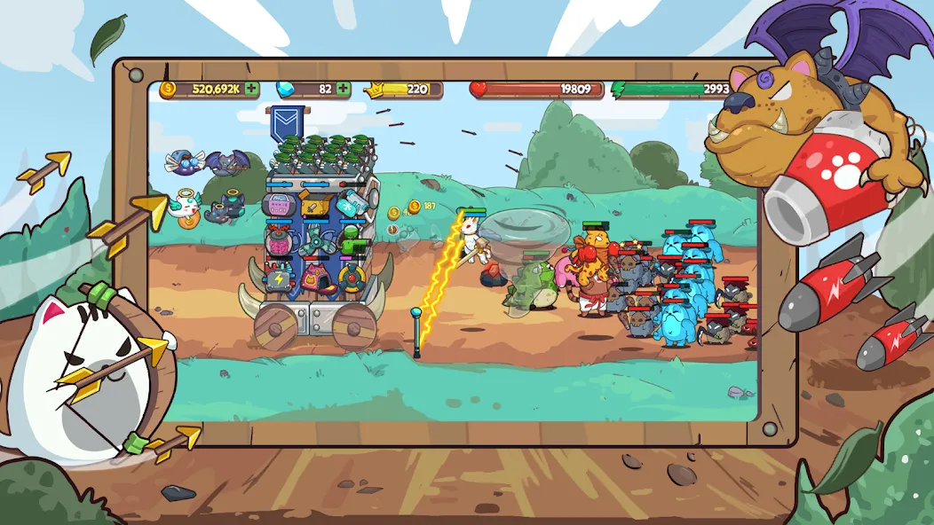 CatnRobot Idle TD: Battle Cat (КэтТауэр Айдл ТД)  [МОД Меню] Screenshot 1