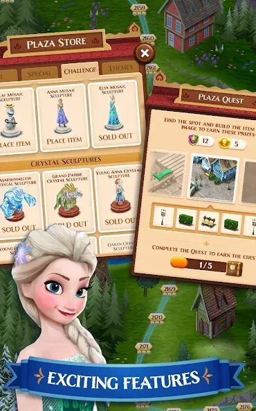 Disney Frozen Free Fall Games  [МОД Бесконечные монеты] Screenshot 2