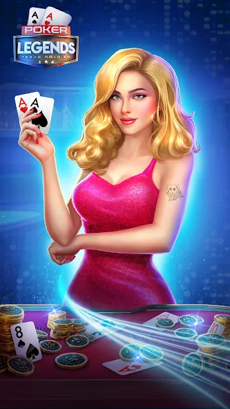 Poker Legends - Texas Hold'em (Покер Легенды)  [МОД Все открыто] Screenshot 1