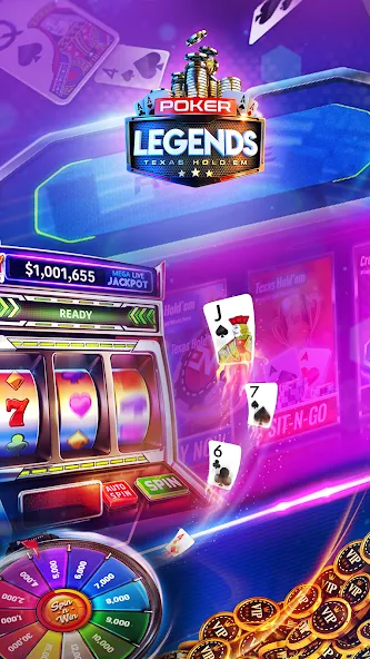 Poker Legends - Texas Hold'em (Покер Легенды)  [МОД Все открыто] Screenshot 2