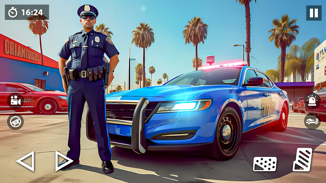 US Police Car Transporter Game (Полицейский транспорт игры)  [МОД Unlimited Money] Screenshot 1