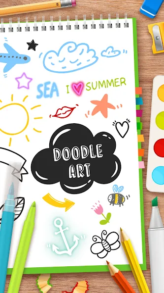 Draw Doodle - Kids drawing  [МОД Много денег] Screenshot 1