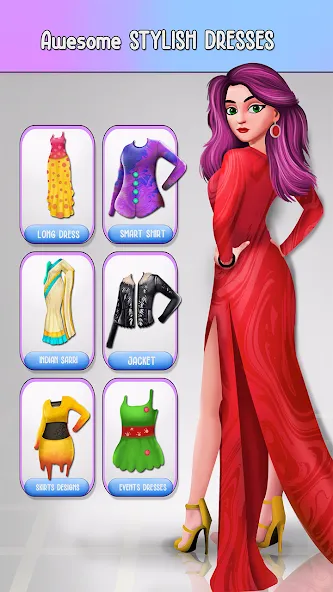 Fashion Stylist Makeup Dressup  [МОД Все открыто] Screenshot 2