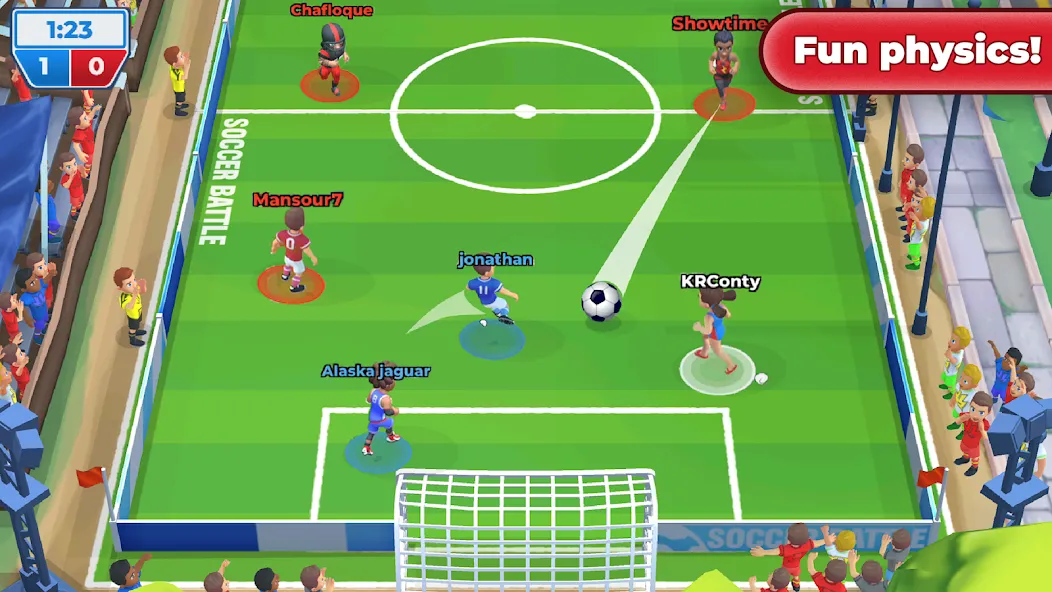 Soccer Battle -  PvP Football  [МОД Бесконечные деньги] Screenshot 2