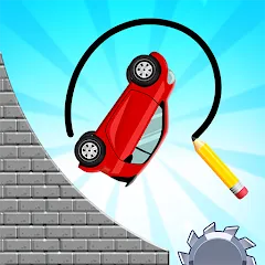 Скачать взлом Draw 2 Bridge: Draw Save Car (Дроу 2 Бридж)  [МОД Mega Pack] на Андроид