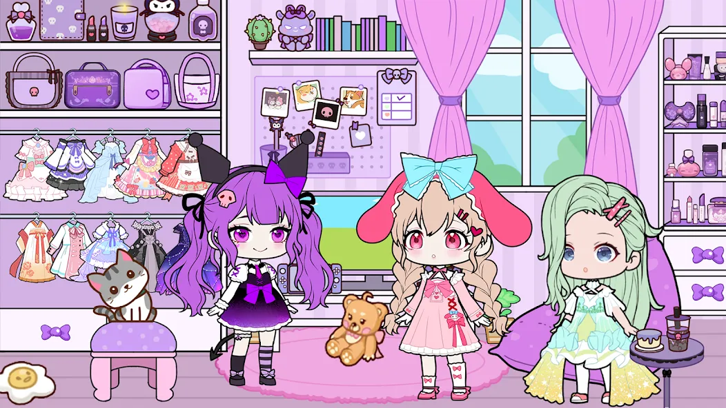 YOYO Doll School life Dress up (ЙОЙО Лайф ворлд)  [МОД Бесконечные монеты] Screenshot 4