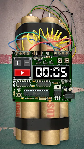 Time Bomb Broken Screen Prank (Тайм Бомб Брокен Скрин Пранк)  [МОД Много монет] Screenshot 2