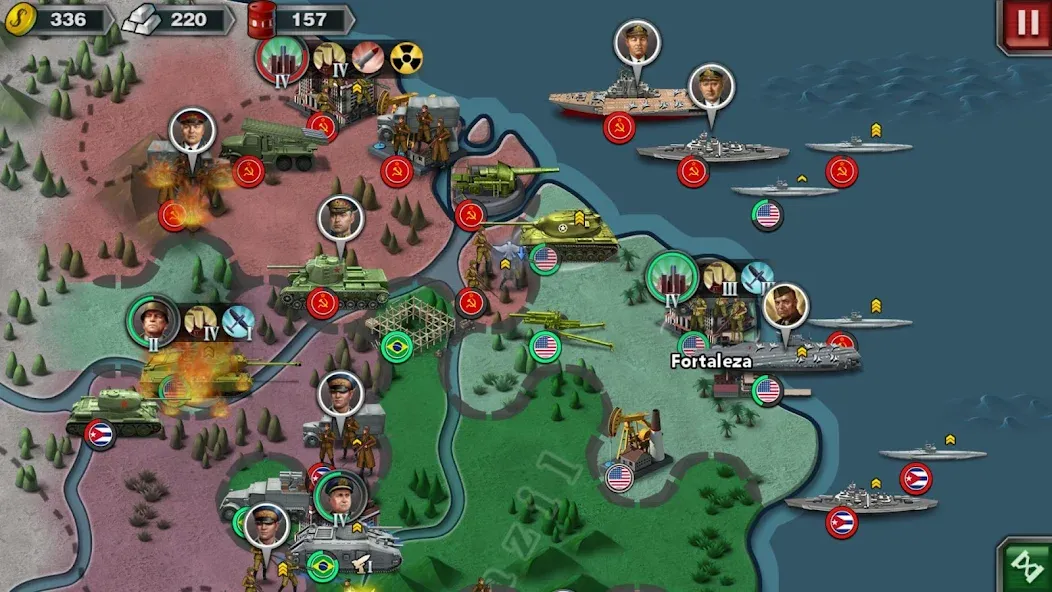 World Conqueror 3-WW2 Strategy (Ворлд Конкерор 3)  [МОД Много денег] Screenshot 1