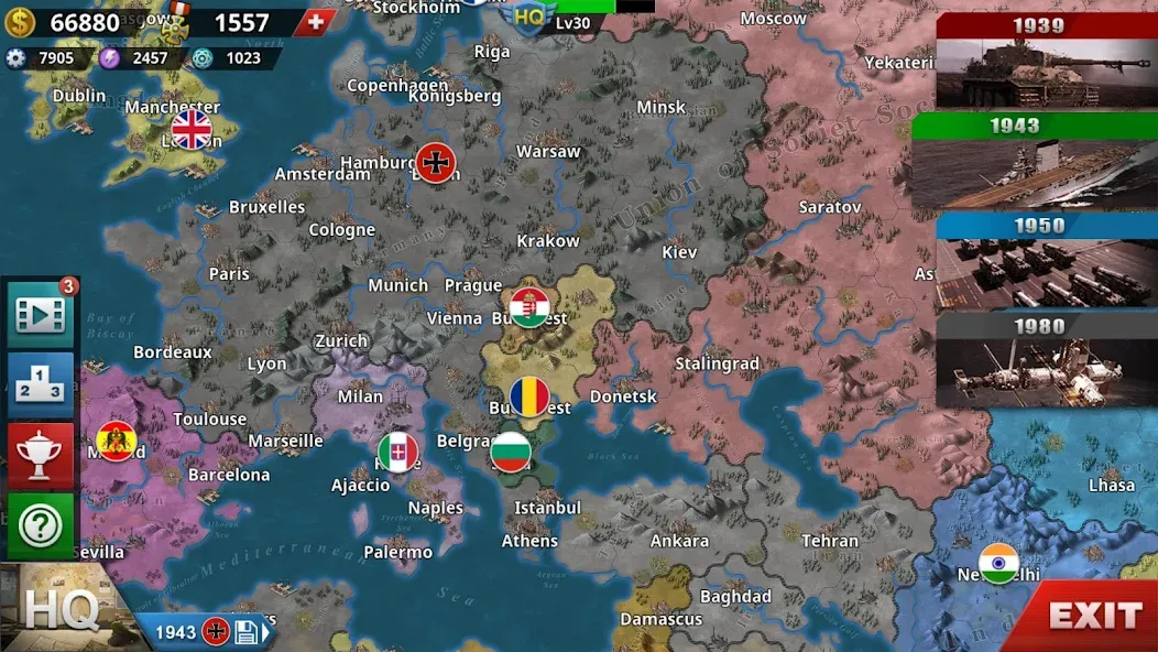 World Conqueror 4-WW2 Strategy (Ворлд Конкерор 4)  [МОД Меню] Screenshot 2