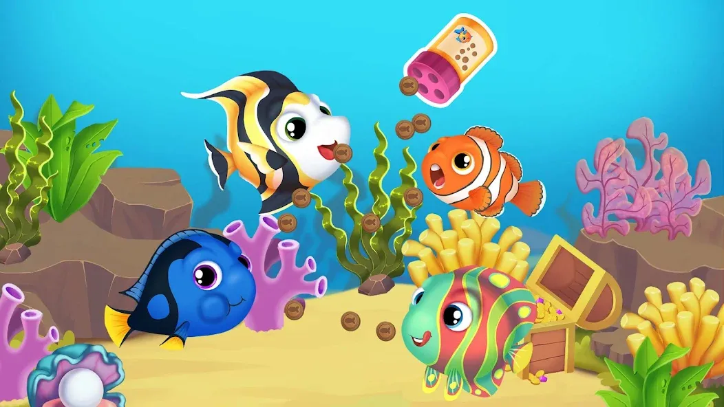 Baby Aquarium - Fish game  [МОД Бесконечные монеты] Screenshot 5