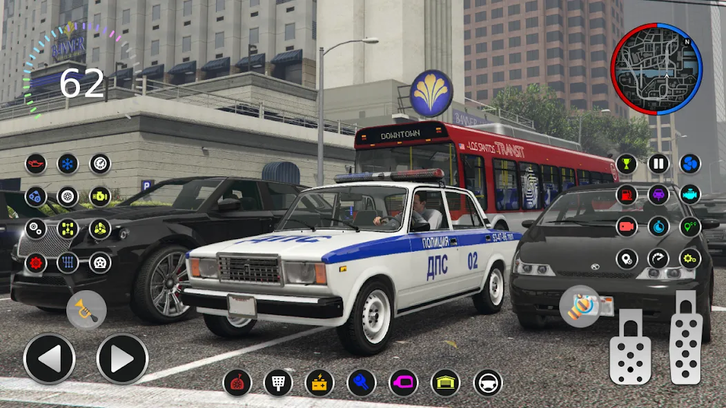 Police Car Riders: VAZ 2107  [МОД Бесконечные деньги] Screenshot 1