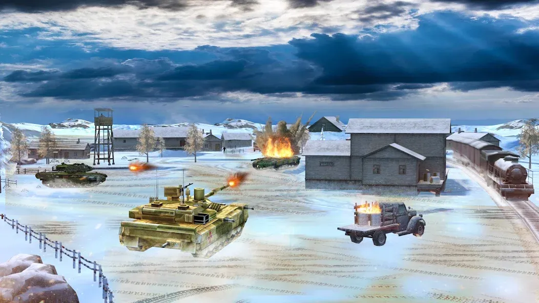 Tank Battle Army Games 2023  [МОД Меню] Screenshot 1